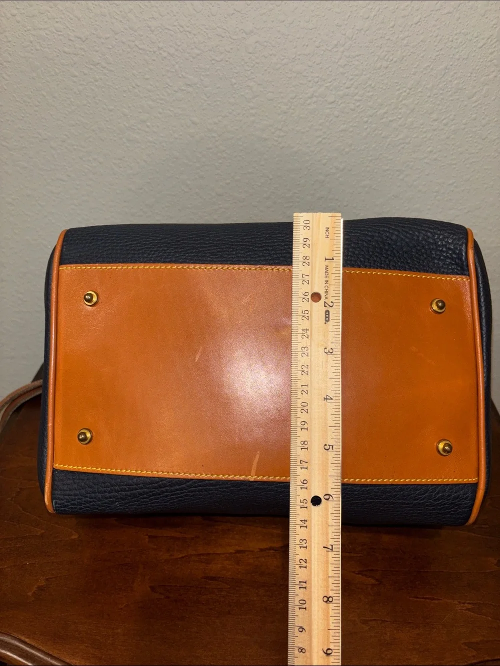 Dooney & Bourke Navy Pebbled Leather Satchel Crossbody